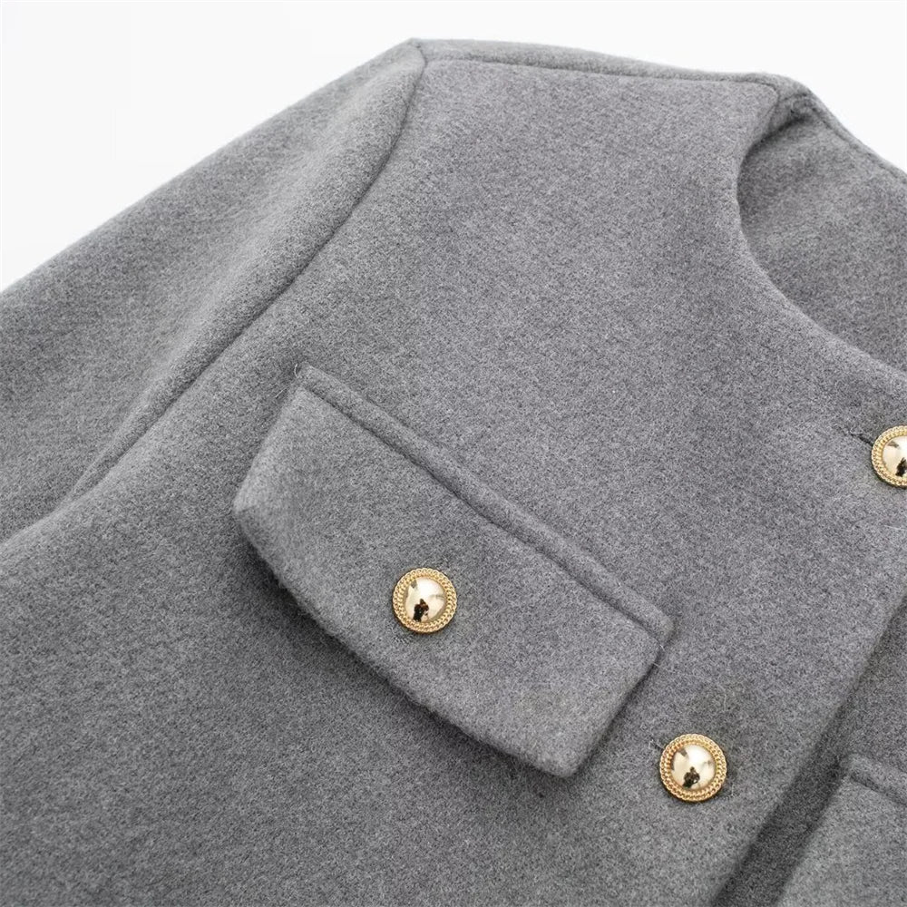 Women's Casual Temperament Flip Short Jacket
