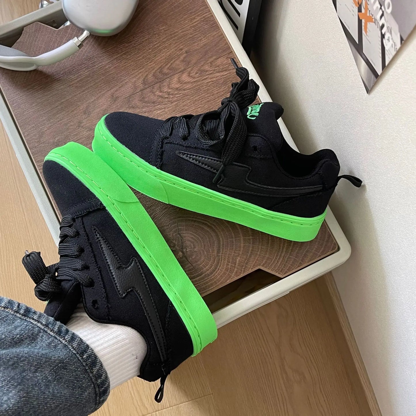 Men's Casual Design Sneakers Sports Shoes Platform Canvas Sneakers