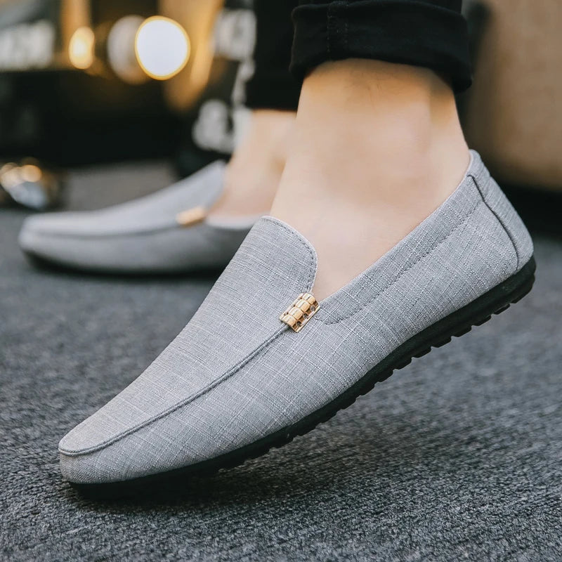 Men's Casual Loafers Comfortable Slip-on Flat Shoes