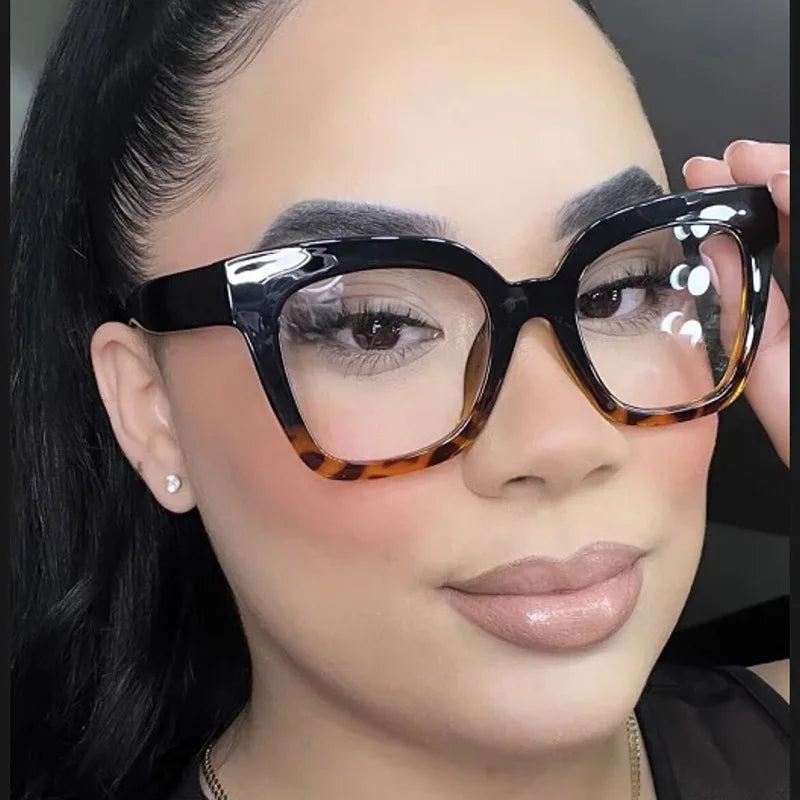 Square Frame Anti Blue Light Glasses - Transparent Computer Eyewear for Women & Men