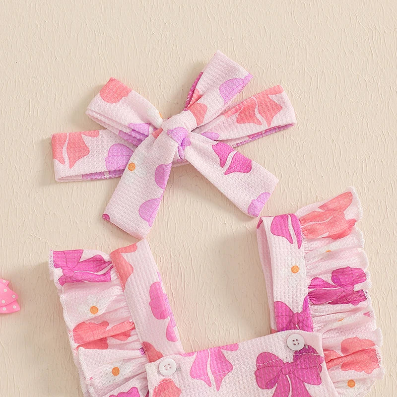 Lovely Baby Girls Romper Set with Headband (0-18M)