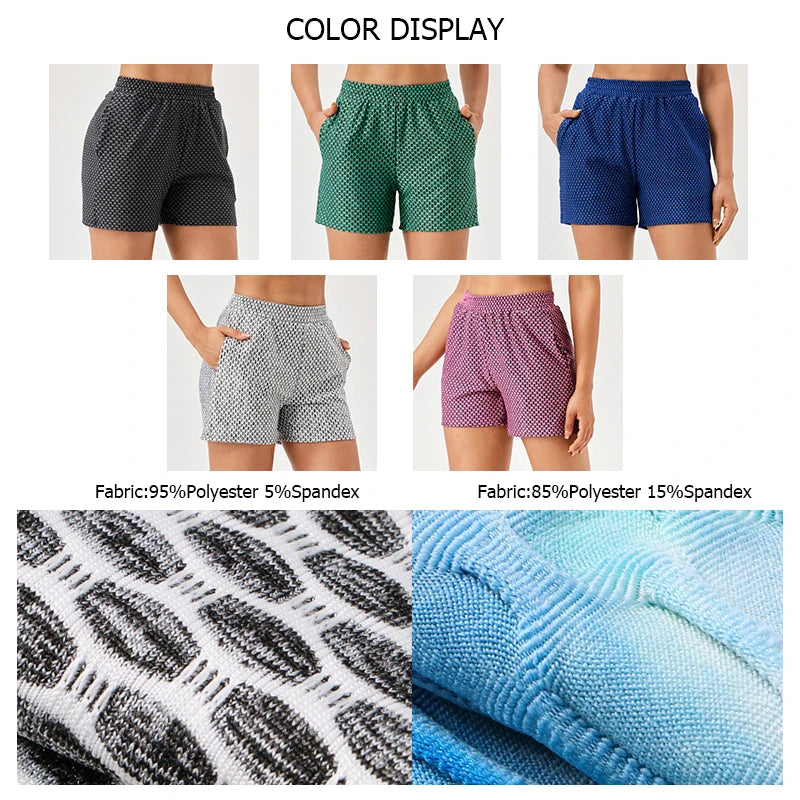 Women's Fitness Yoga Shorts Super Stretch Tie-Dye Outdoor Running Shorts Breathable Quick Dry Sportswear Workout Shorts