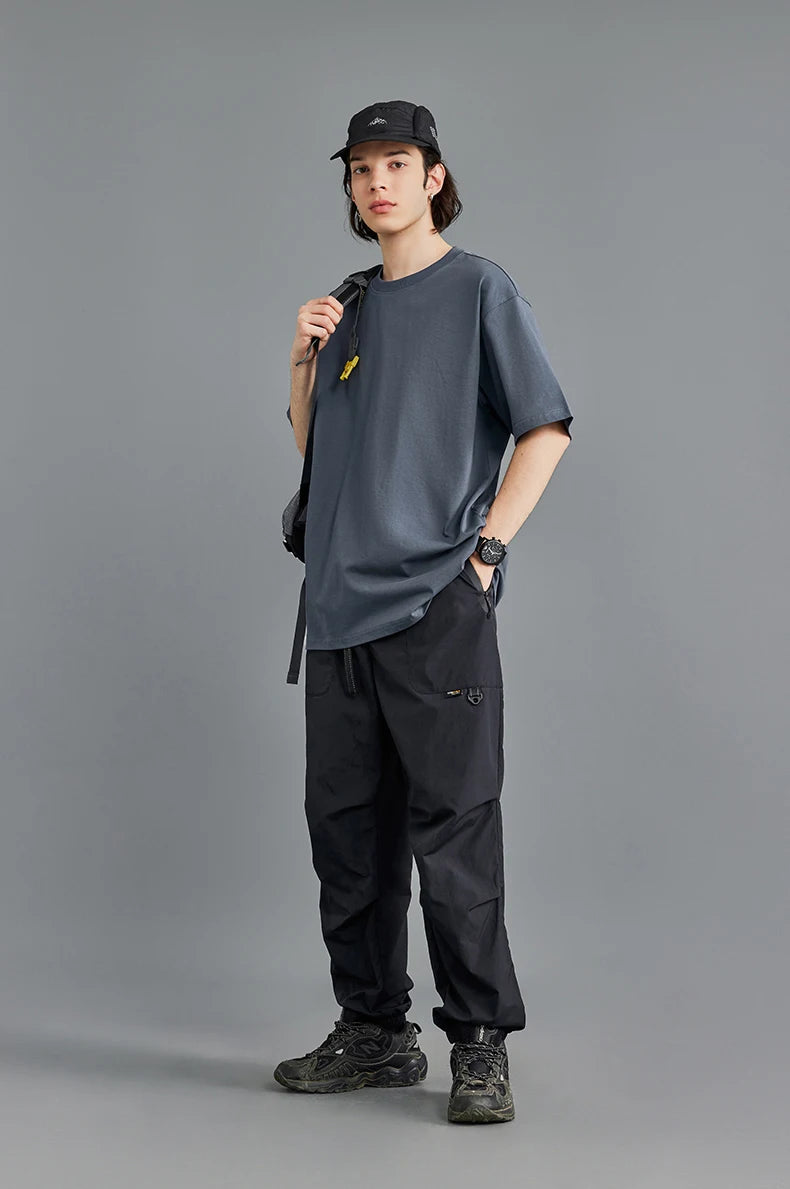 Men's Unique Fabric Mint Anti-microbial Sweat UPF50+ Quick Drying Cotton T-shirt