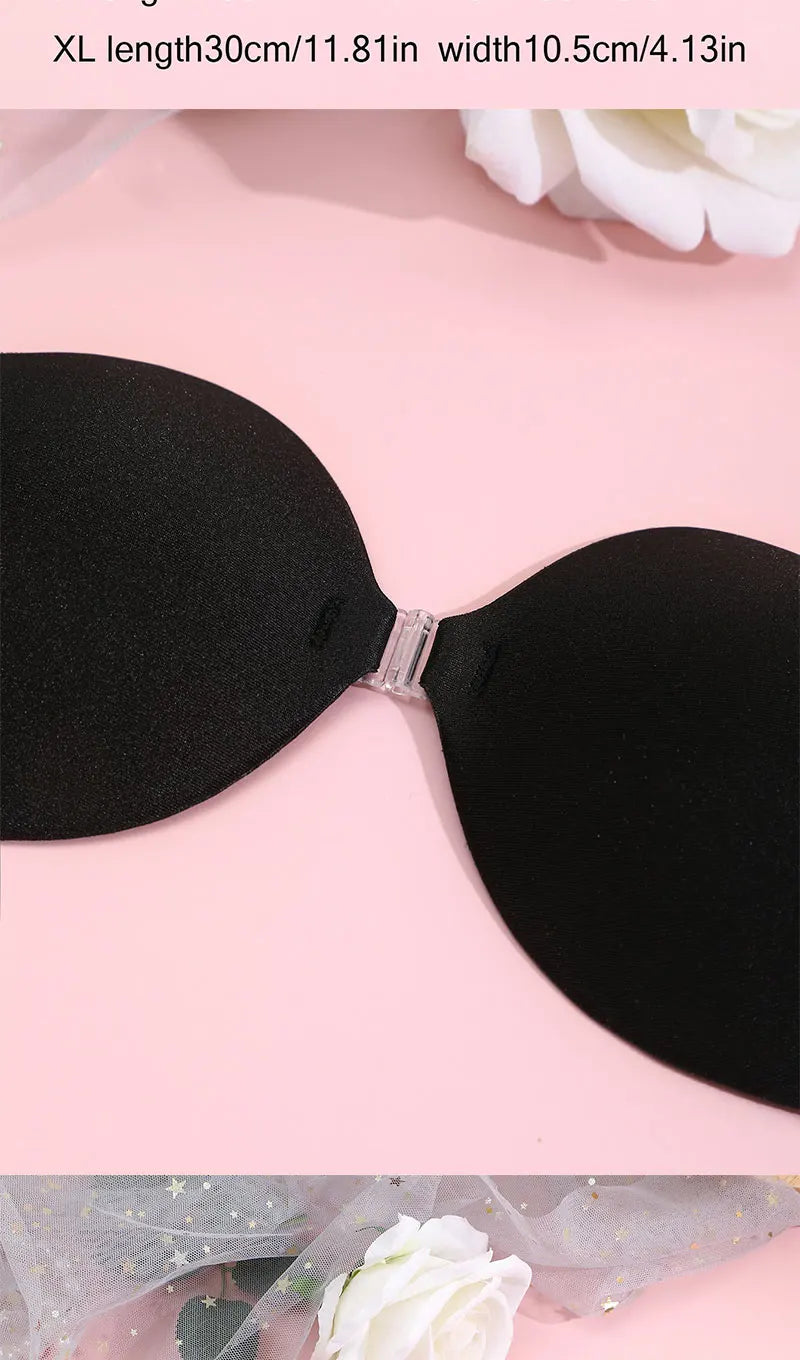 Invisible Push-Up Bra Set - Strapless Seamless Adhesive Bralettes (2 Pairs)