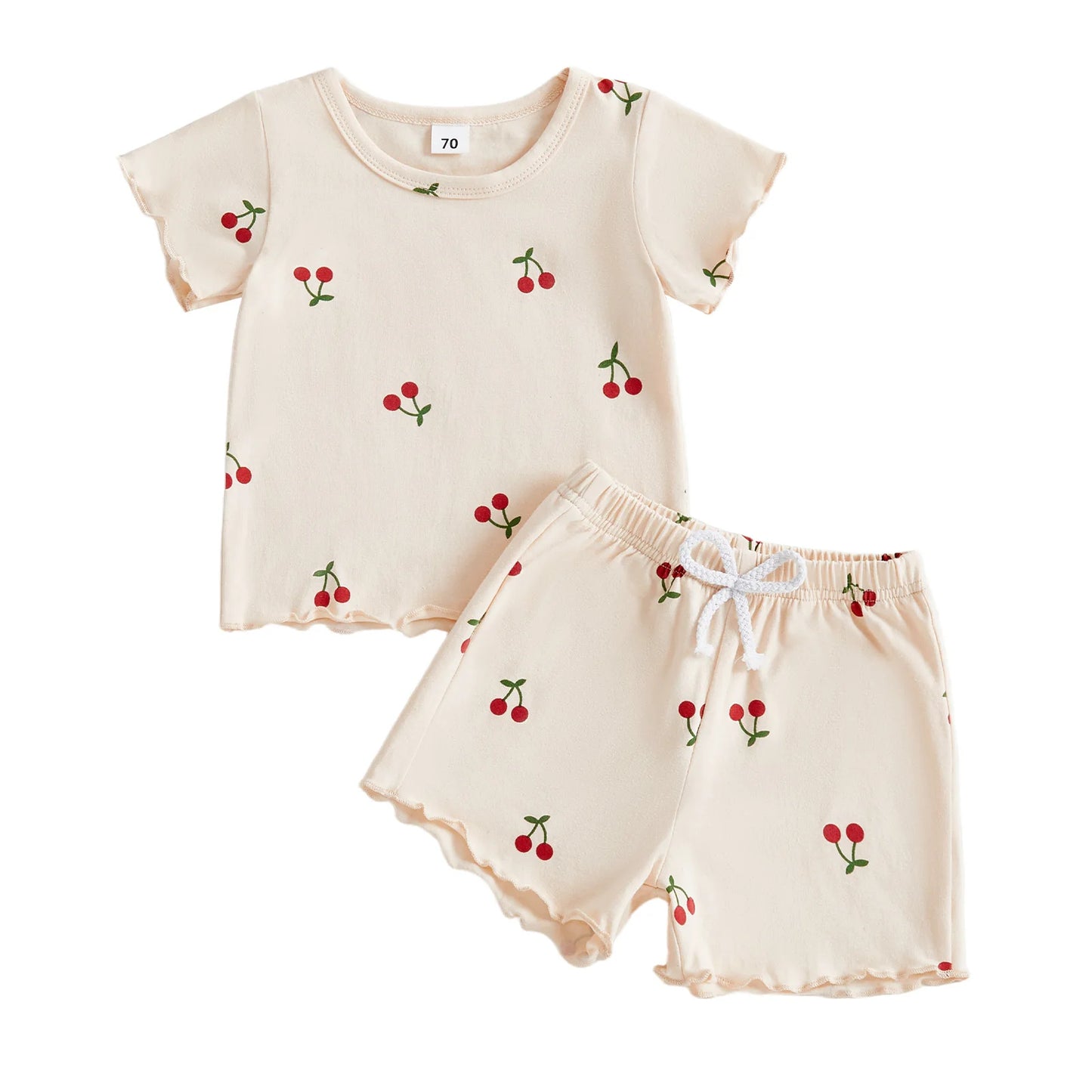 Baby Girls' Cherry Print Top & Shorts Set