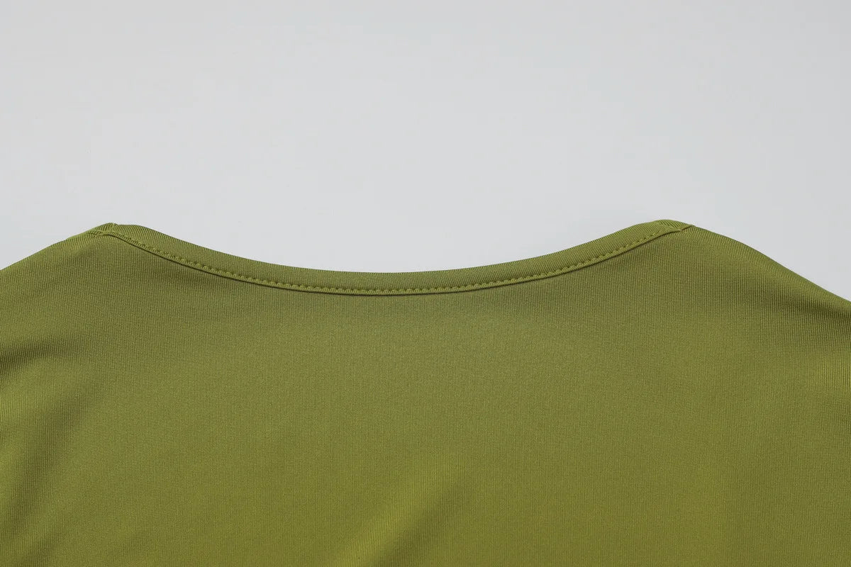 Women's Y2K Square Collar Cropped Top - Short Sleeve Slim Fit Summer Tee