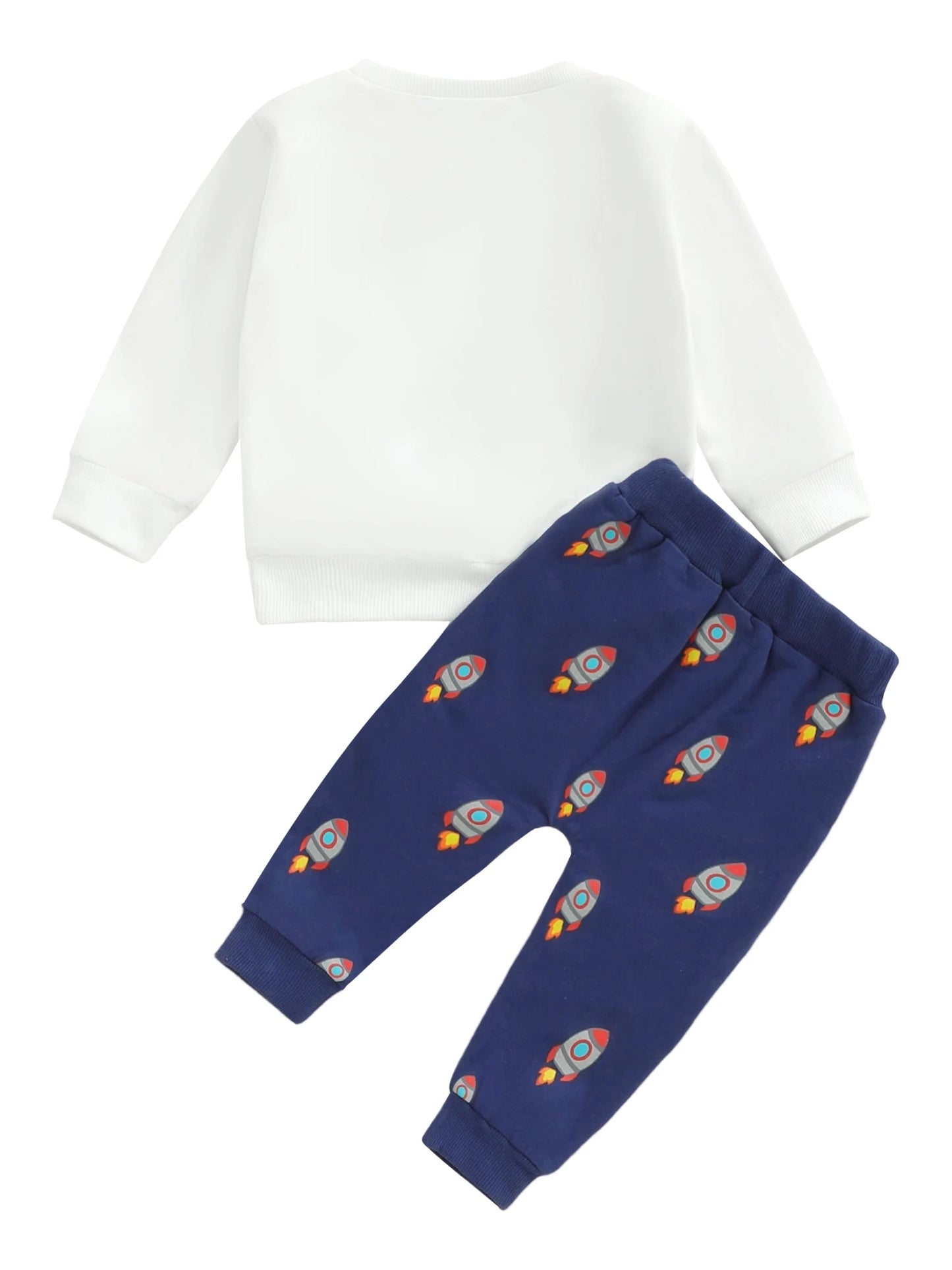 Toddler Boys Cartoon Print Sweatshirt & Pants Set (0-4Y)