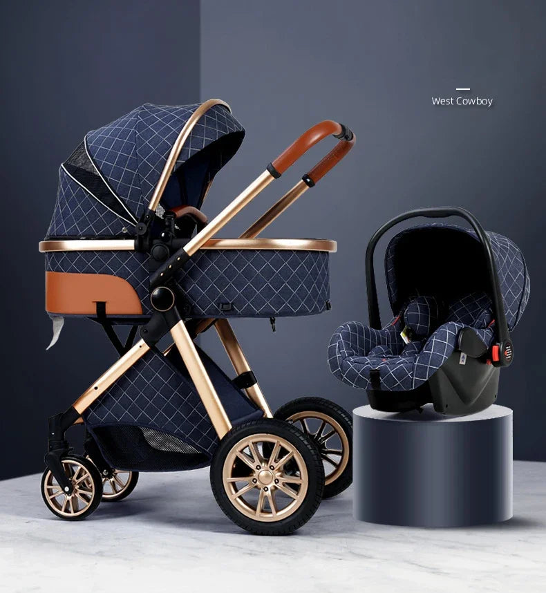 Baby Pram stroller High landscape 3 in 1 baby carriage Pushchair Habby Business