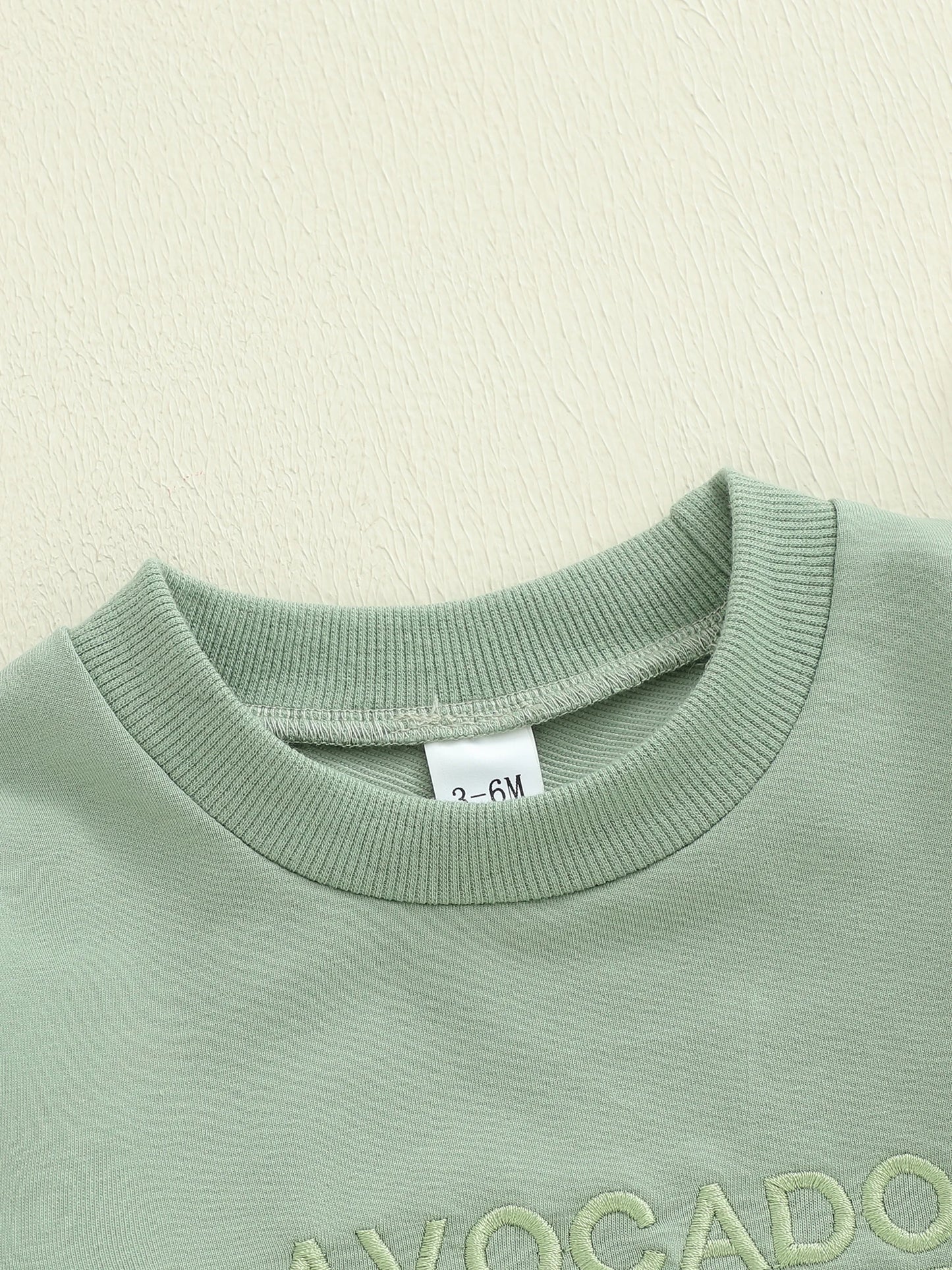 Baby Fall Winter Romper - Long Sleeve Crew Neck Embroidery Fruit Letters Bodysuit