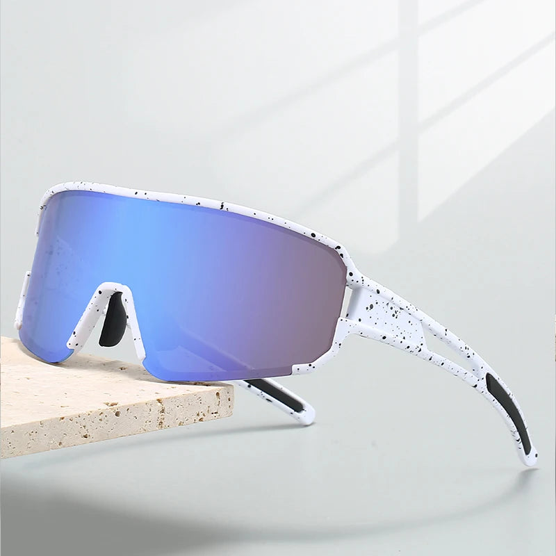 Men's Oversized Sports Goggle Punk Mirror Outdoor Fishing Sunglasses Trendy Windproof Anti-UV Cycling Shades
