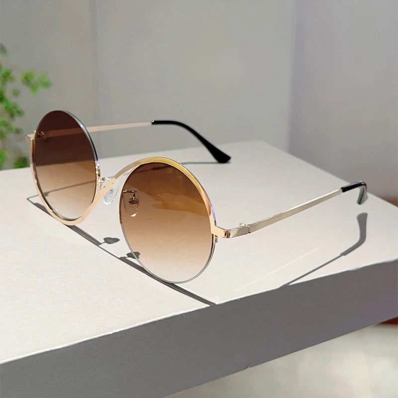 Women's Round Gradient Chic Sunglasses