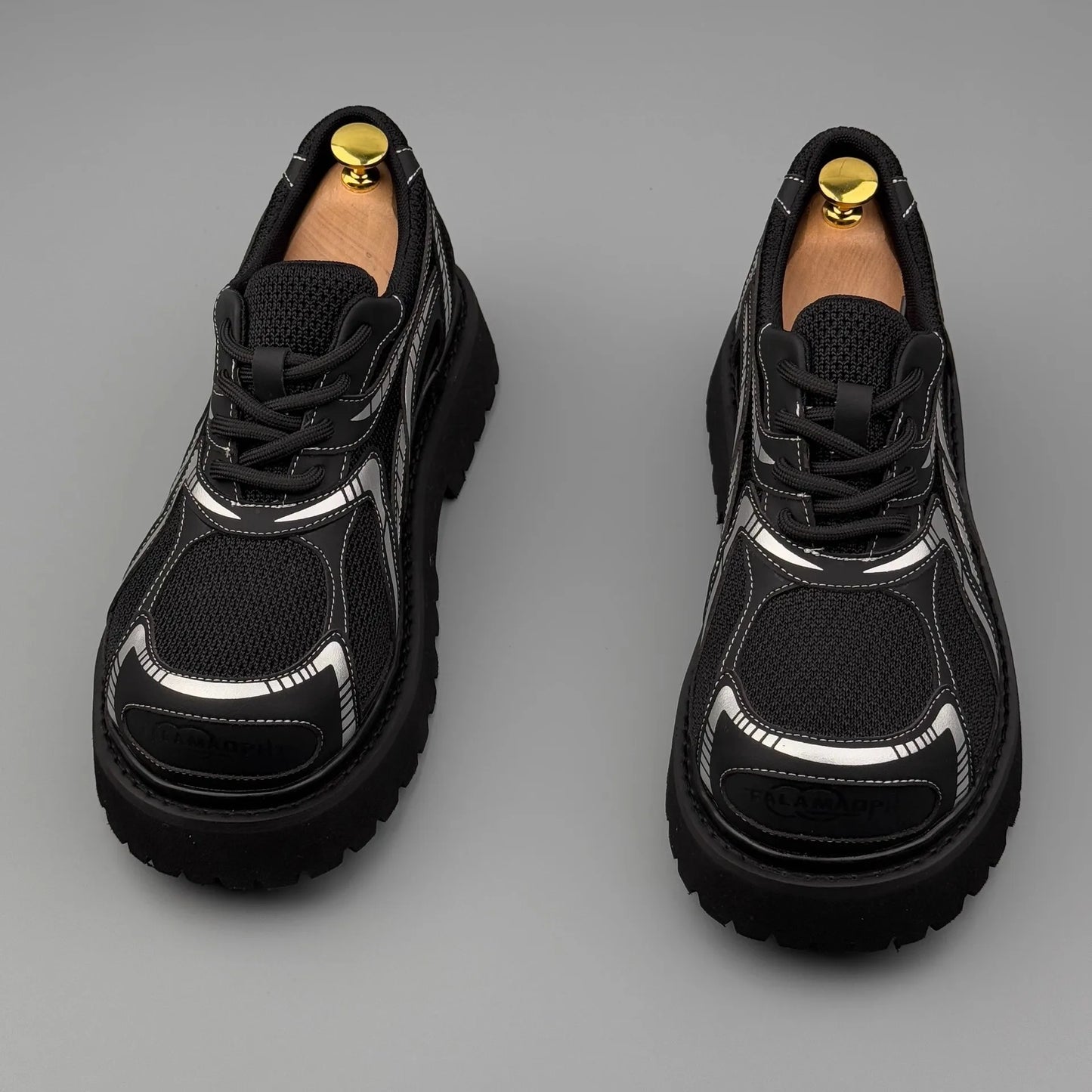 Men's Platform Derby British Style Thick Sole Breathable Shoes