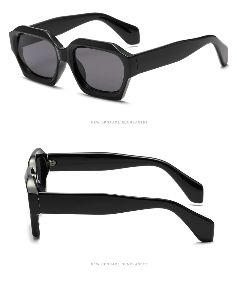 Black Square Frame Sunglasses - Punk Trendy UV400 Women's Eyewear