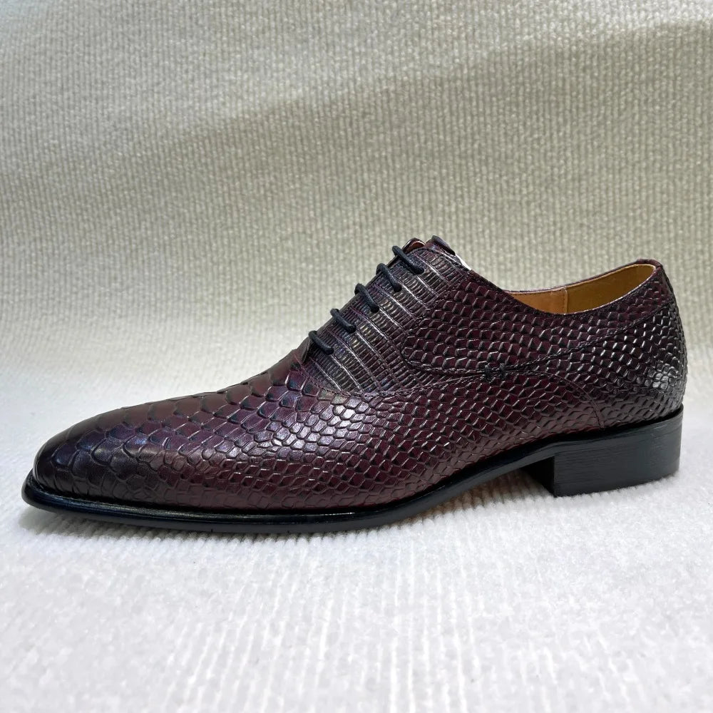Handmade Single Buckle Monk Strap Pointed Toe Leather Dress Shoes