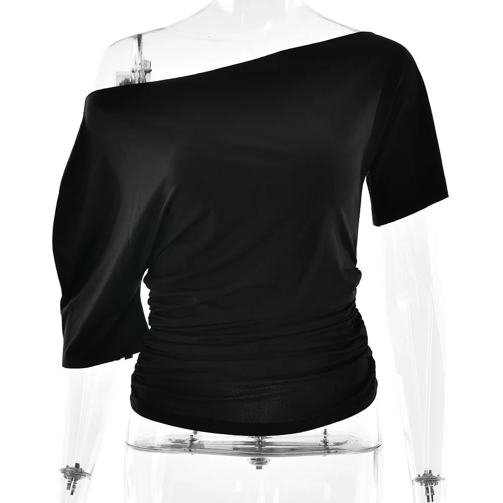 Women's Ruffled Mini Dress - Single-Breasted V-Neck with Flare Sleeves