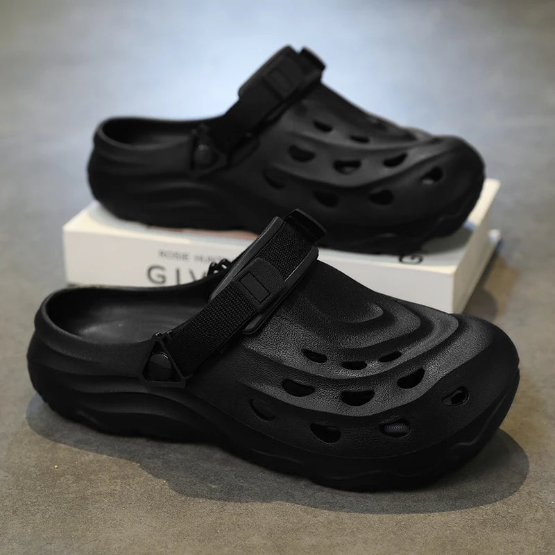 Men's Summer Slippers Platform Sandals Clogs Waterproof Beach Slippers Flip Flops Casual Slides