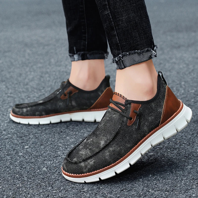Men's Casual Slip-on Canvas Flat Loafer Shoes