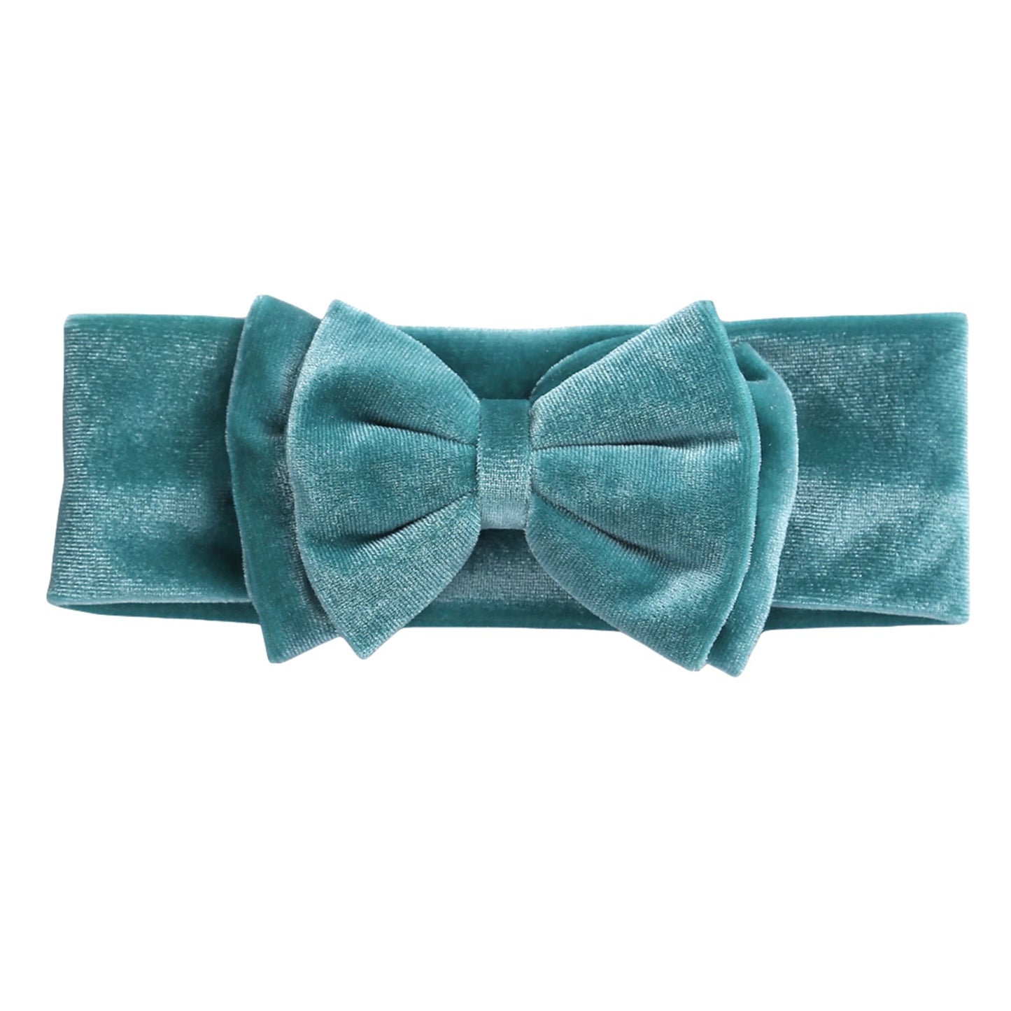 Toddler Baby Girls Bow Headbands Soft Stretchy Velvet Hairbands Hair Accessories