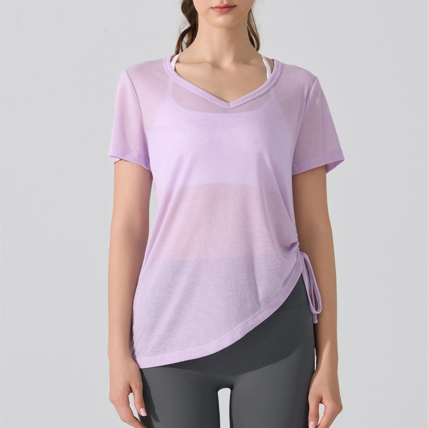 Women's Short Sleeve Yoga T-Shirt - Breathable Quick Dry Workout Top