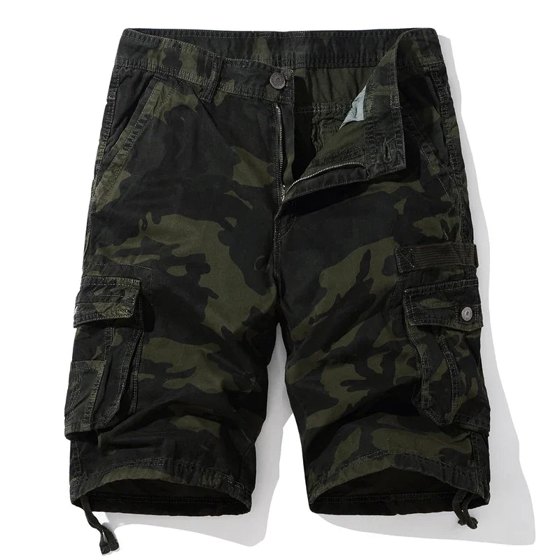 Men's Summer Cotton Casual Camouflage Cargo Shorts