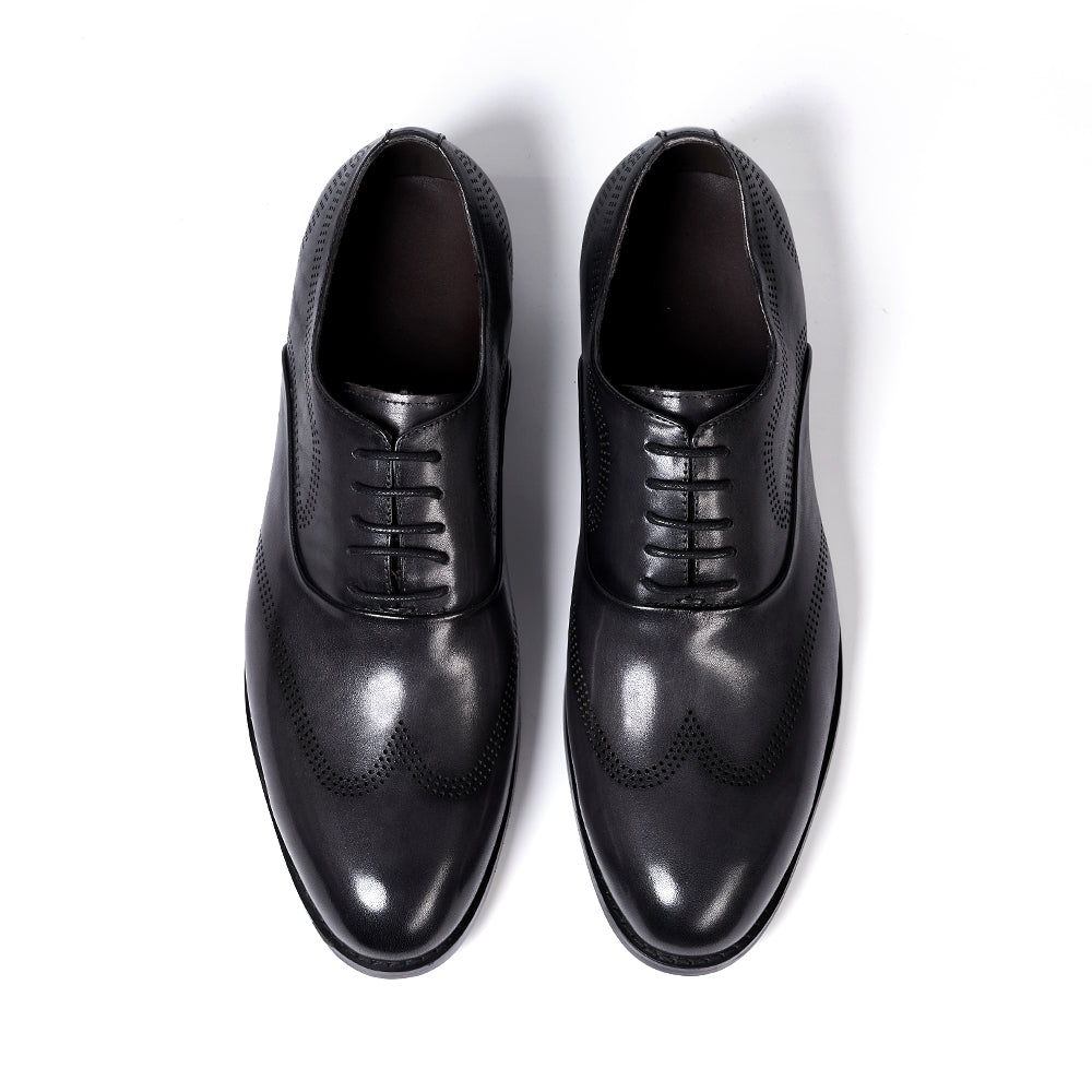 Men's Classic Style Lace-Up Oxfords Genuine Leather Shoes