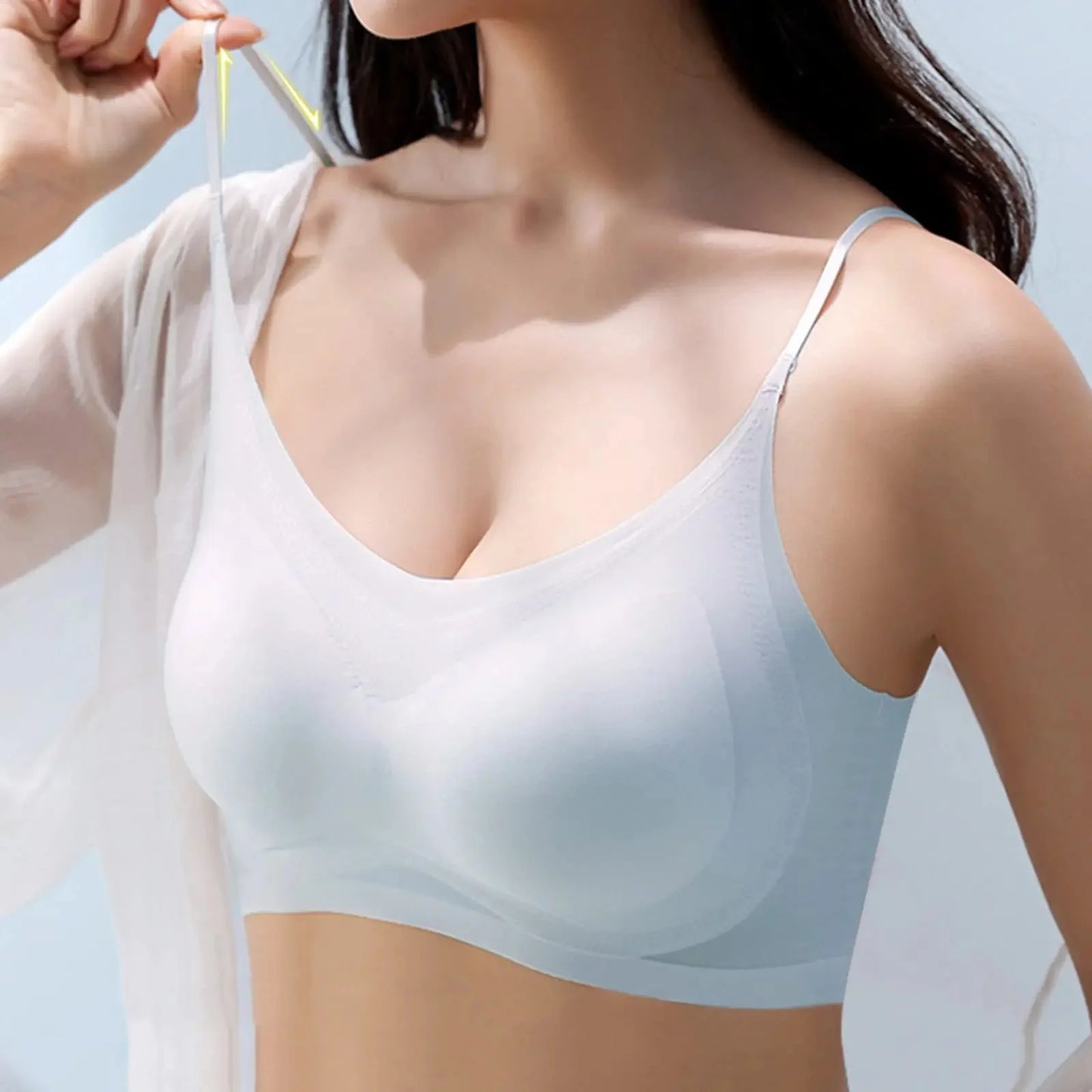 Women's Seamless Wireless Bralette 2-Pack - Ultra-Thin Ice Silk Breathable Vest