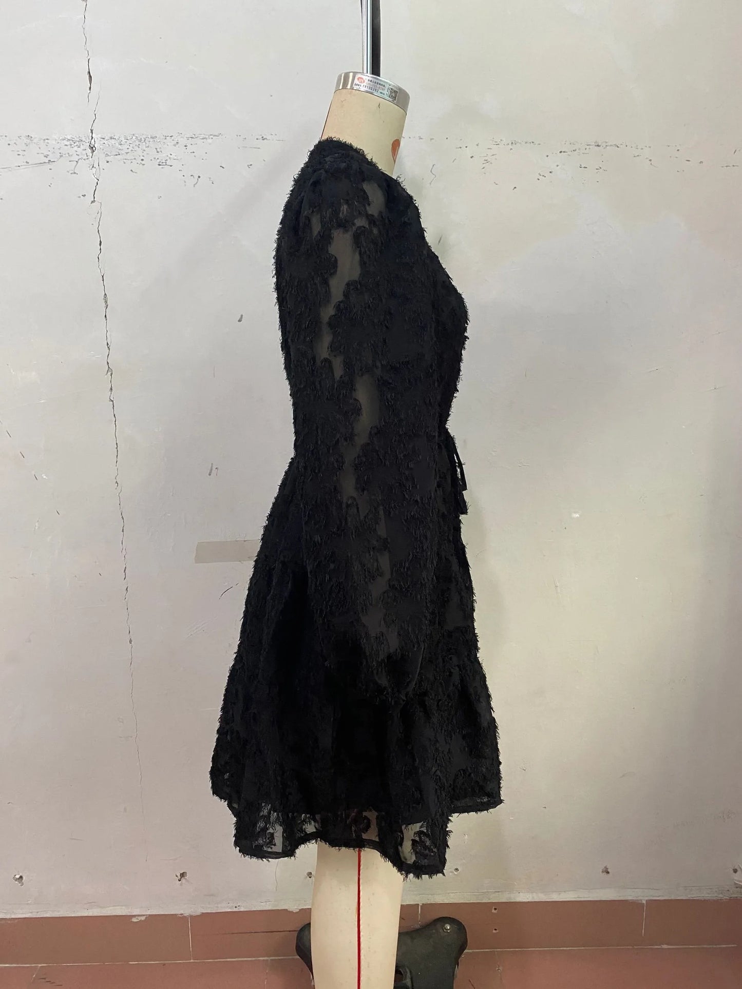Autumn Winter Fashion - Elegant V-neck Chiffon Dress