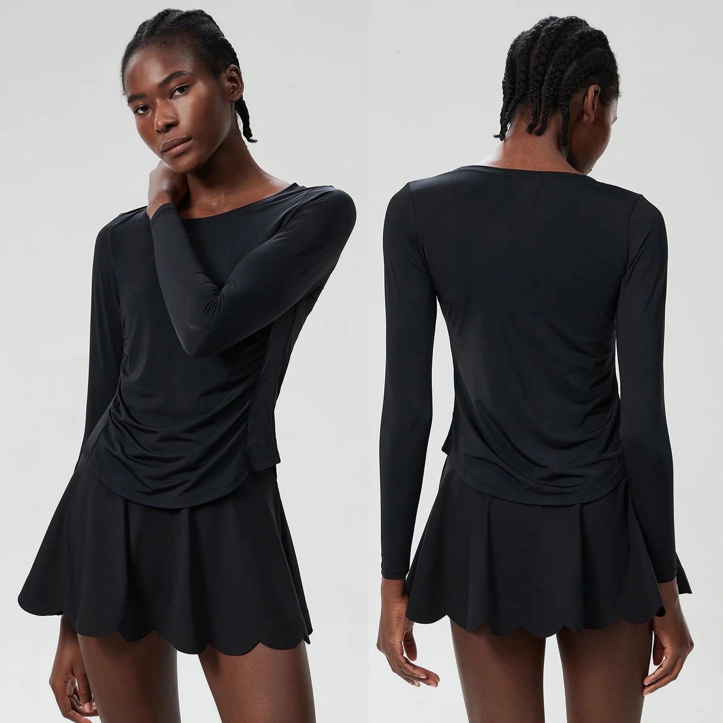 Two-Piece Athletic Set - Breathable Running Suit with Shorts