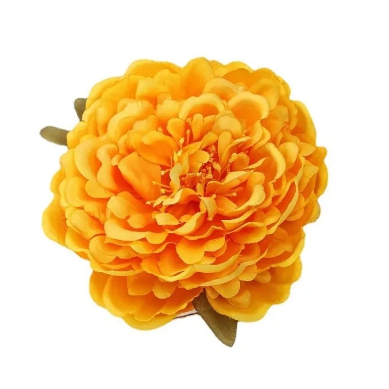Cloth Art Peony Flower Brooch - Fabric Lapel Pin for Women