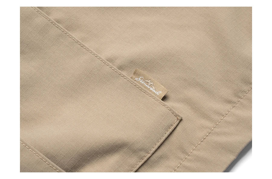 Men's Oversize Lightweight 190g Quick Dry Fabric Cargo Drawstring Shorts