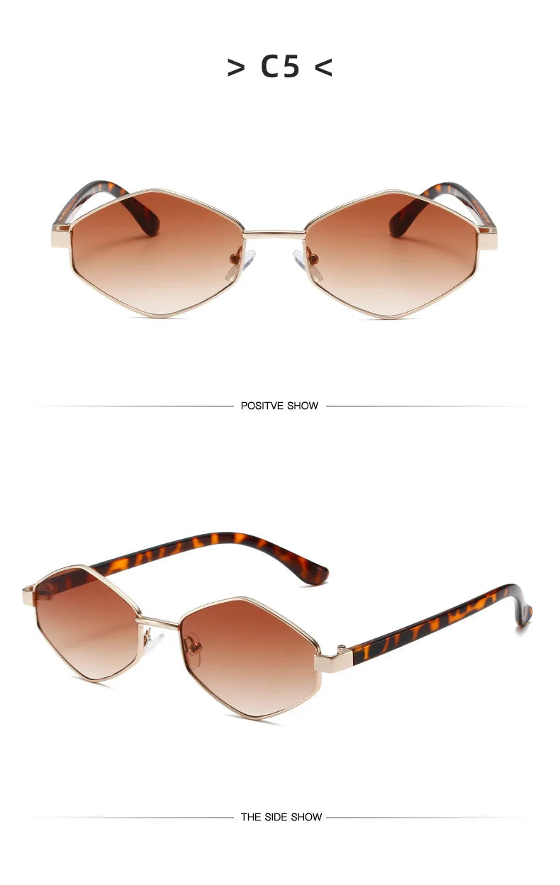 Polygonal Sunglasses - Retro Metal Frame UV400 Protection for Men & Women