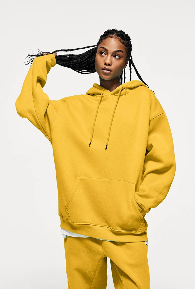 Unisex 350G Fleece Velvet Warm Hoodie