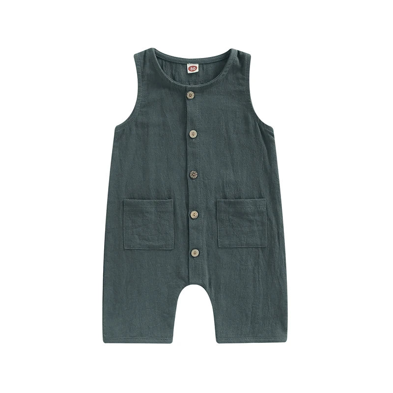 Toddler Baby Summer Romper with Pockets (0-24M)