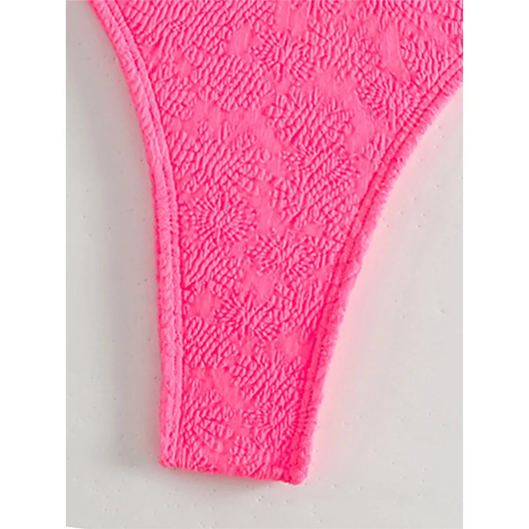 Women's High Leg Cut Bikini Swimsuit Swimwear Two-pieces Bikini Set