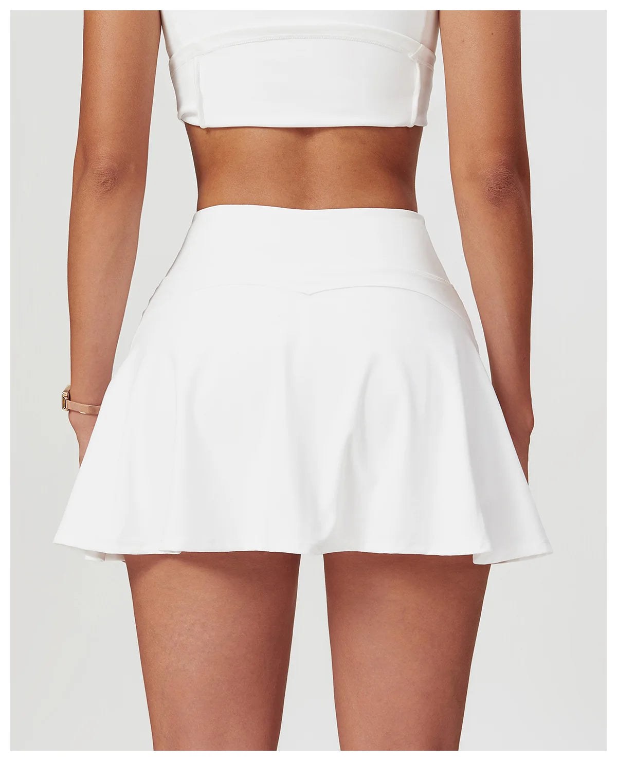 High Waist Sports Skirt - Quick Dry Yoga Skirt with Lined Shorts