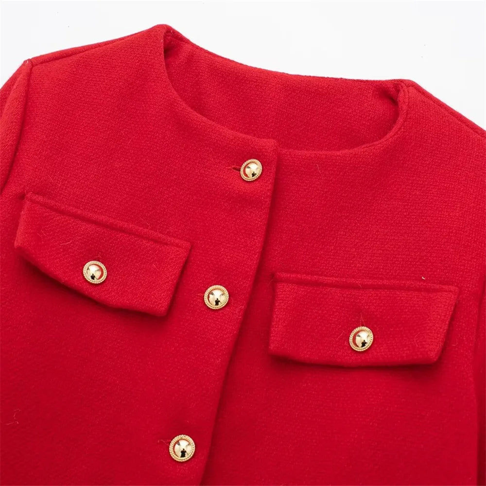 Women's Casual Temperament Flip Short Jacket