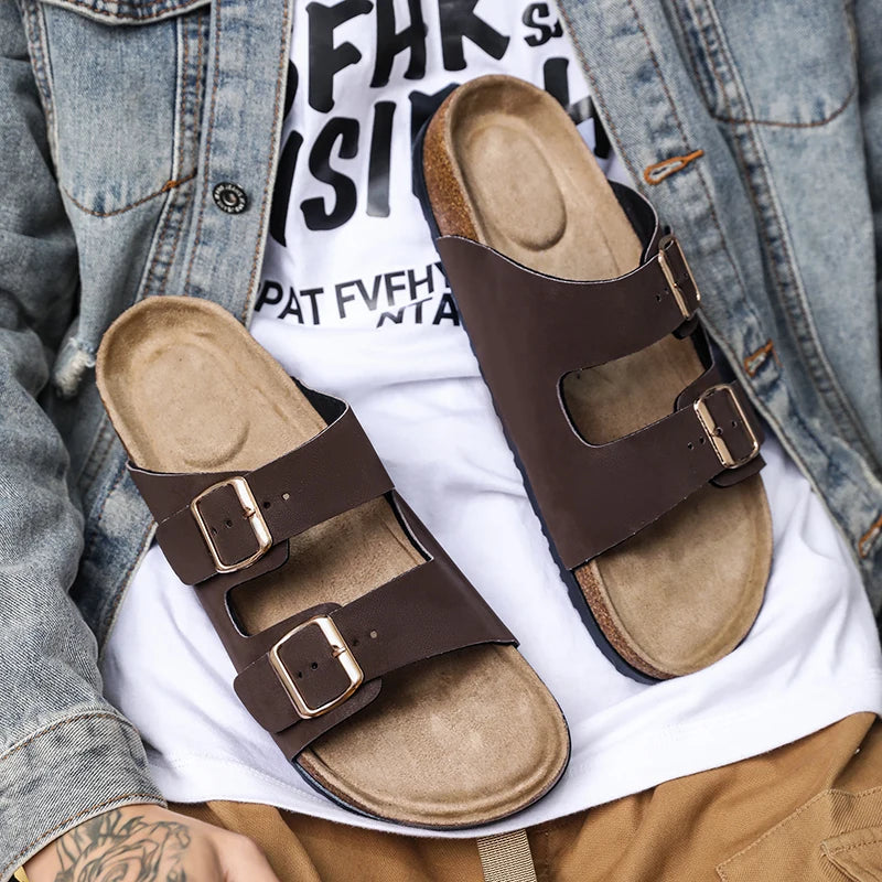 Buckle Design Slippers - Men's Indoor & Outdoor Garden Clogs