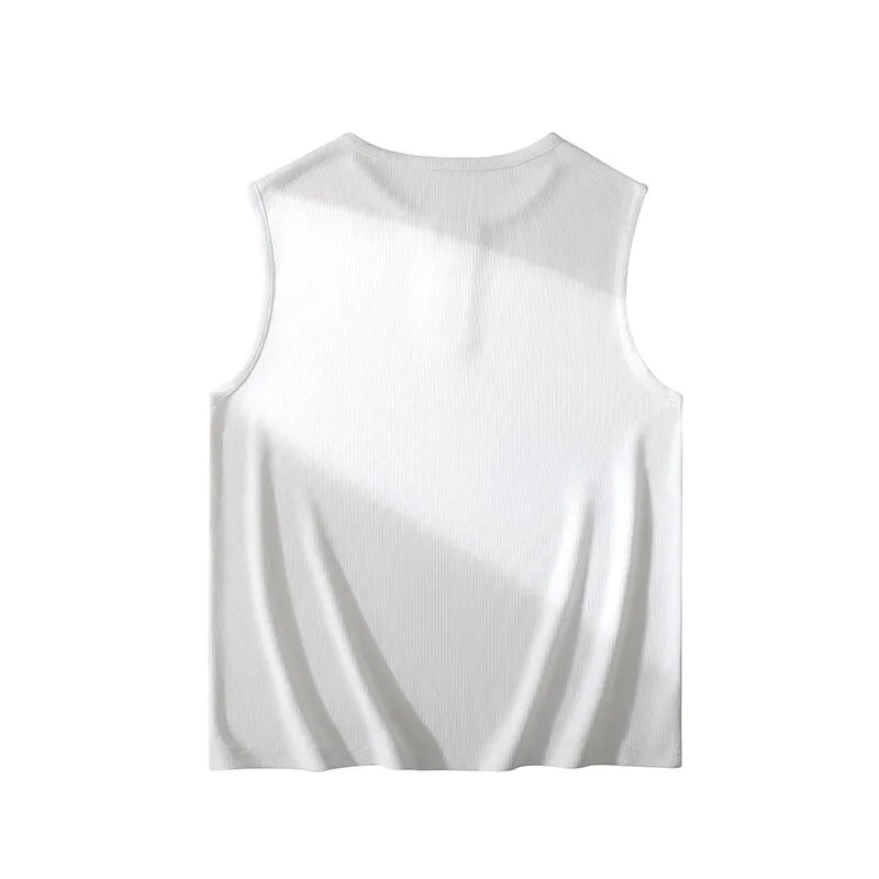 Men's Summer Casual Round -Neck Sleeveless Loose Tank Top Vest