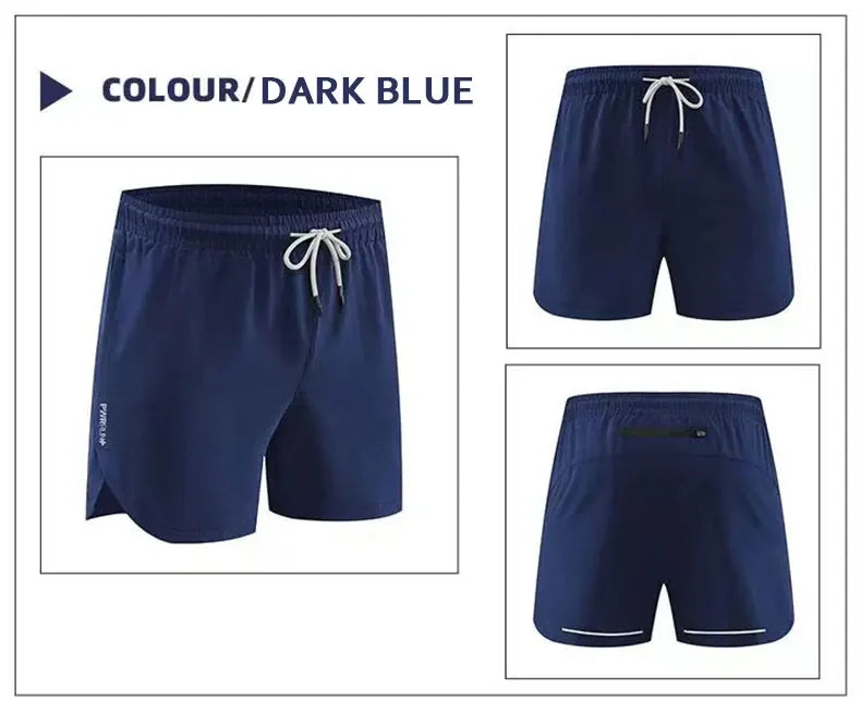 Men's Single Deck Beach Sweat Shorts with Zipped Back Pocket Running Training Marathon Athletic Breathable Shorts