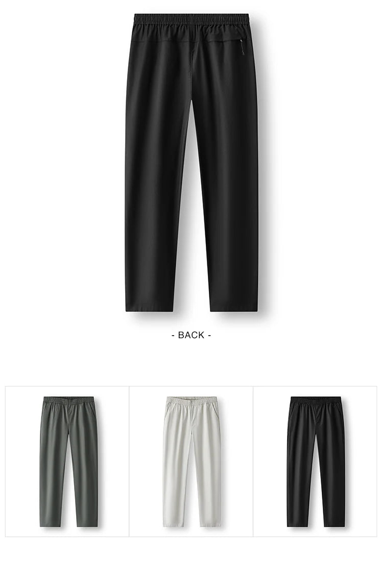 Commute Solid Straight Leg Trousers - Classic Versatile Autumn Pants