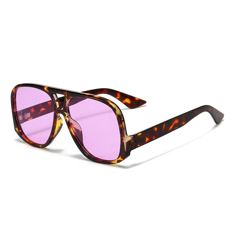 Unisex 1/3pcs Oversized  Double Bridges Sunglasses UV400