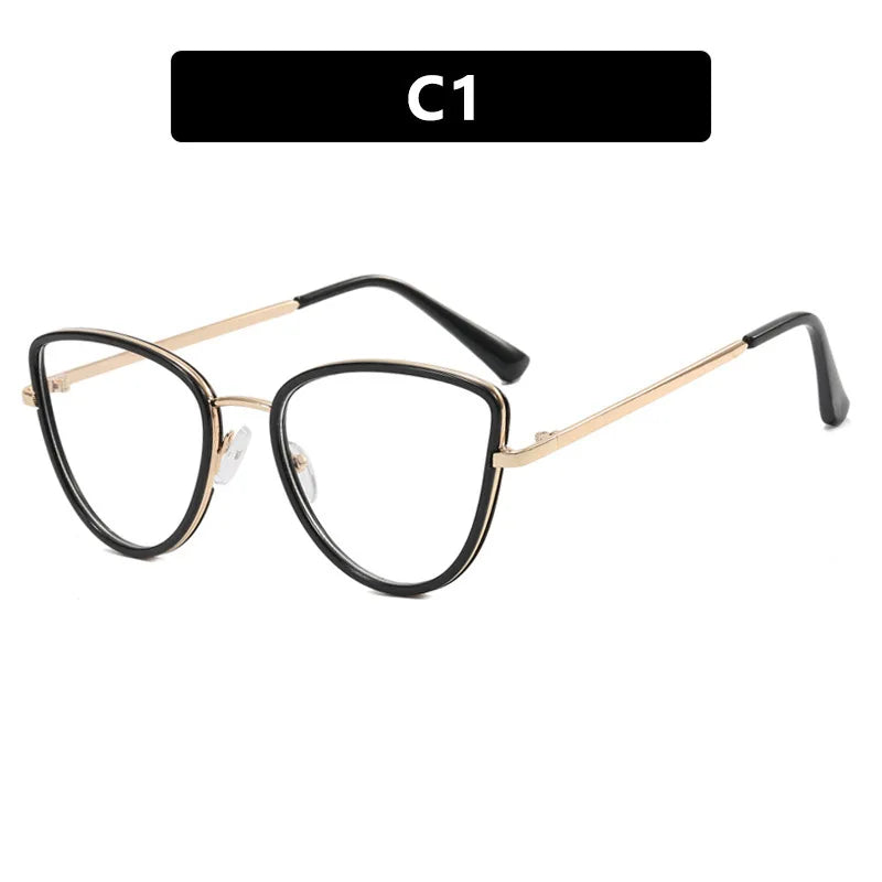 Fashion Cat Eye Eyeglass Frame - Anti Blue Light Prescription Compatible for Women