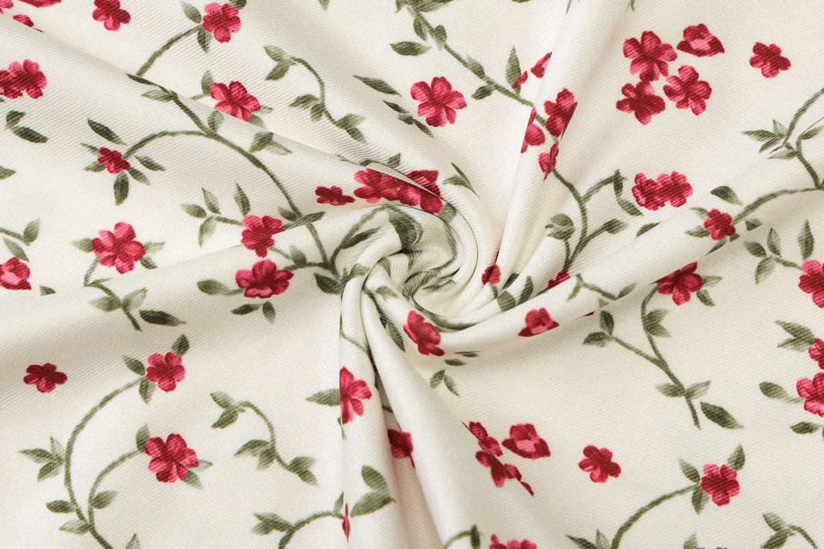 Women's Summer Floral Print Draped V Neck Maxi Ruffled Detail Sun Dress