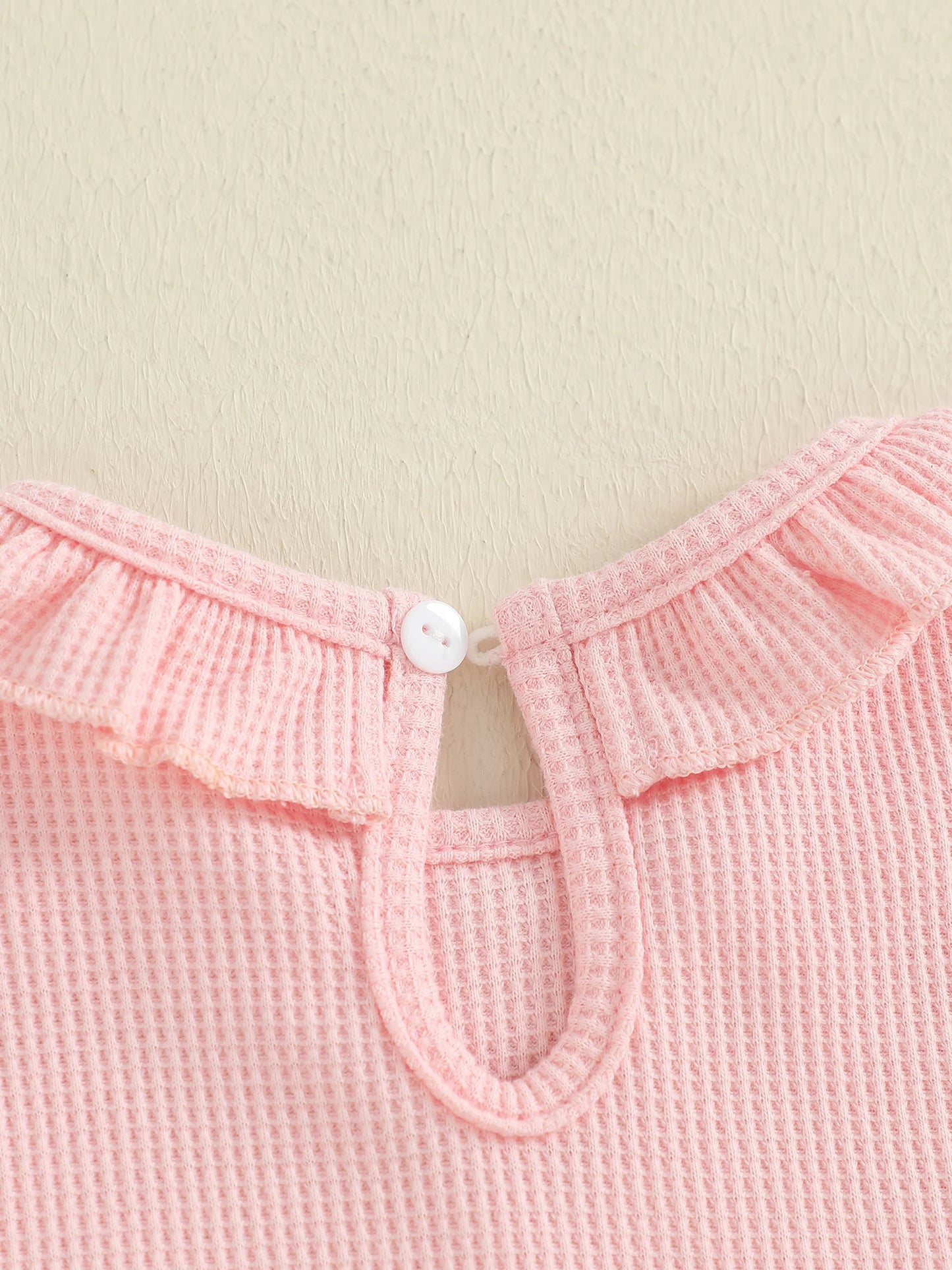 Lovely Baby Girls Bubble Romper - Bow Embroidery Long Sleeve Ruffle Jumpsuit (0-18M)