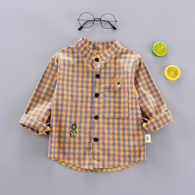 Baby. Boys Long Sleeve Striped Print Shirts