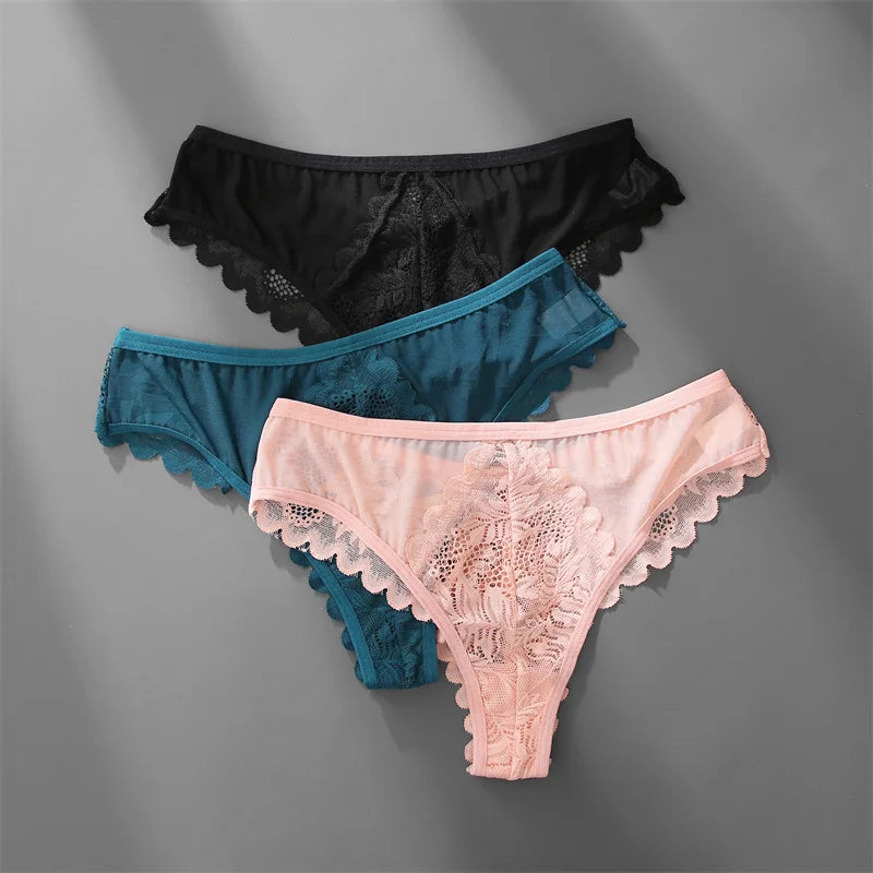 Lace Thong Panties - Sexy Low Waist G-String Underwear