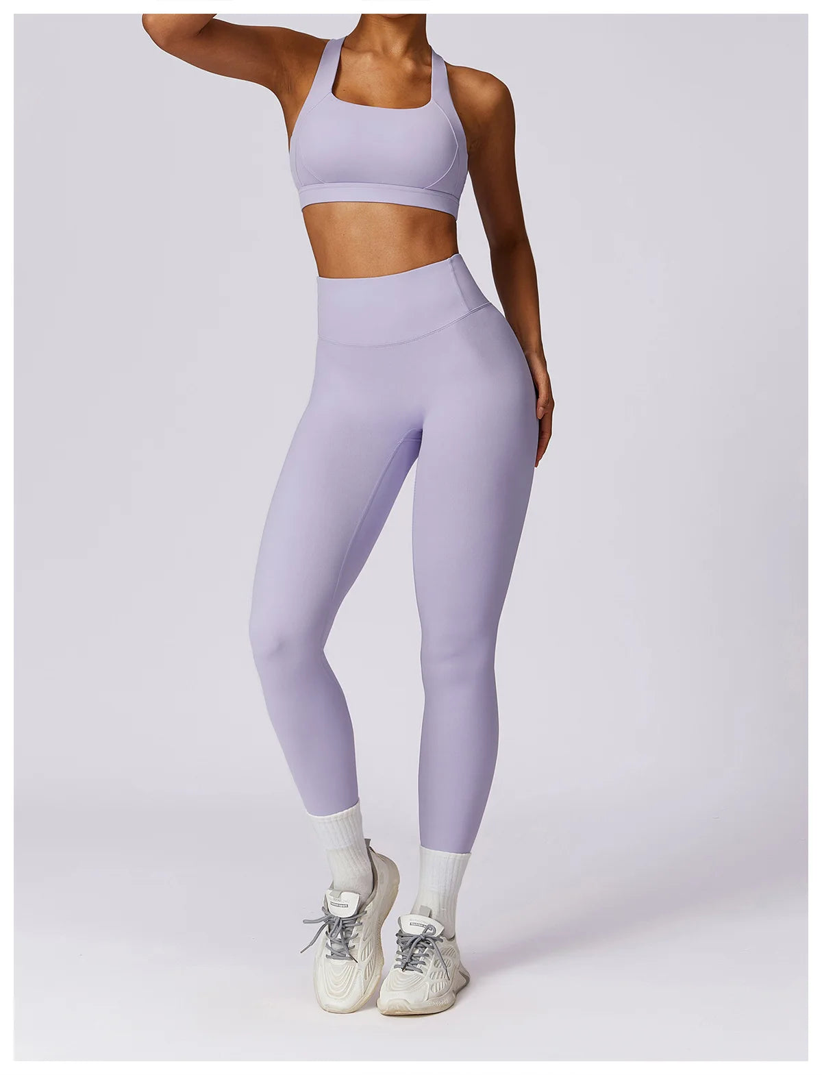 Women's 2Pcs Sports Fitness Tracksuit Workout Sportswear Quick-Drying Yoga Gym Yoga Set