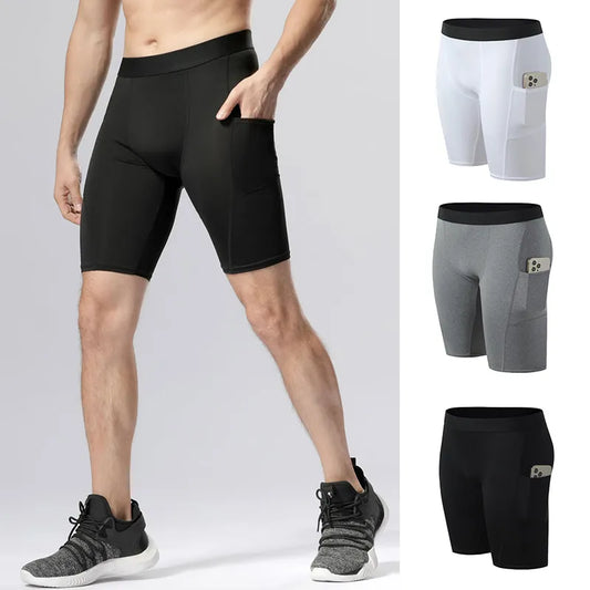 Men's Quick Dry Compression Running Tights Gym Fitness Sport Shorts