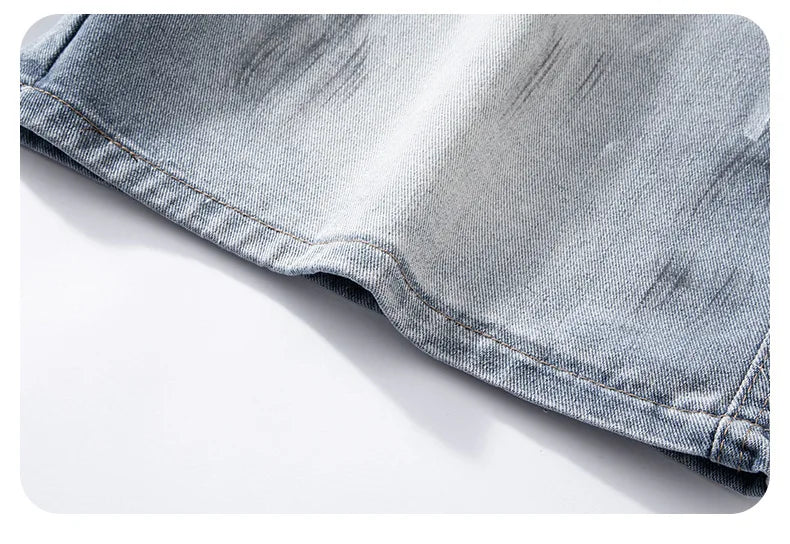 Men's Distressed Denim Shorts - Straight Fit