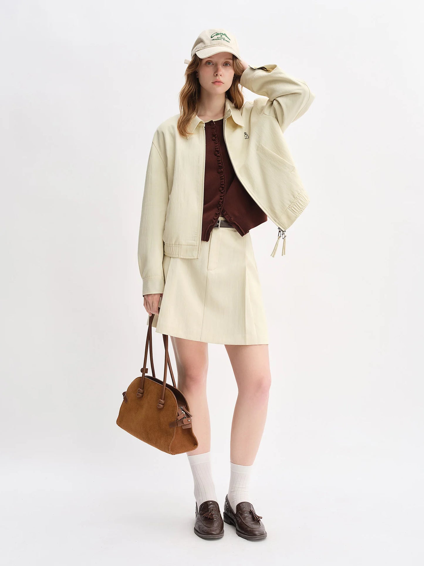 Women's Plus-Size Plaid Patchwork Jacket & Skirt Set - Chic Autumn Fashion Set